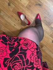 Meine schöne getragene Strumpfhose in schwarz Größe 50 gebraucht 