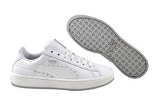 Puma Basket Mid white silver