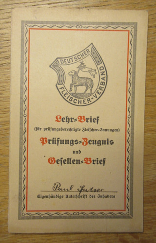 Alter lehrbrief zum - alter,