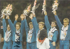 Olympia 1988 Silber * HOLGER BEHRENDT Turnen * DDR * Original DDR-Autogrammkarte