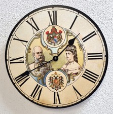 Wanduhr mit Motiven von Franz Joseph I. Sisi Österreich Bayern Wappen K&K Uhr 31