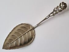Schöner 800 Silber Tortenheber Hildesheimer Rose verziert mit Blatt - 44 Gramm