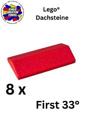 LEGO 8 x Dachsteine 2 x 4 33 First 3299 Slope Firste rot City  Roof Dach Haus 