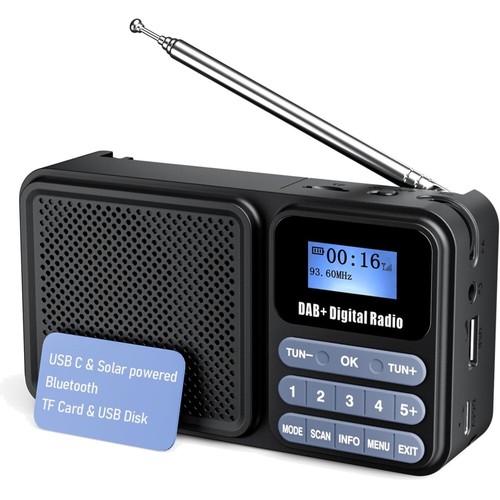 Dab radio mit 2200mah - dab/fm,