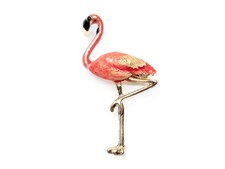Flamingo emailliert Brosche