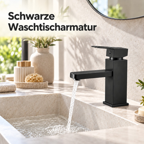 Waschtischarmatur schwarz matt - waschtischarmatur,