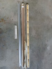 2x 1m neu erco 3-phasen stromschiene Silber