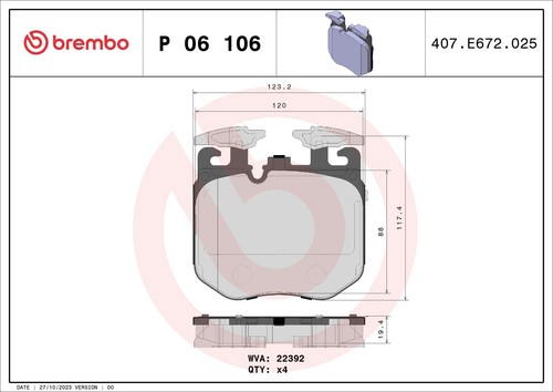Brembo bremsbelagsatz - brembo,