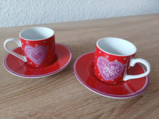 Espresso Tassen porzellan rot