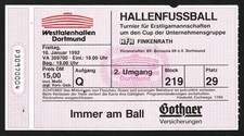Ticket | 1992 | Hallenturnier