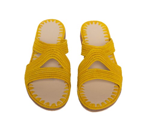 Raffia slipper damen - slipper, –
