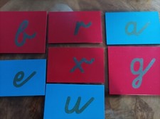 Sandpapierbuchstaben klein, vereinfachte Ausgangsschrift von Nienhuis  