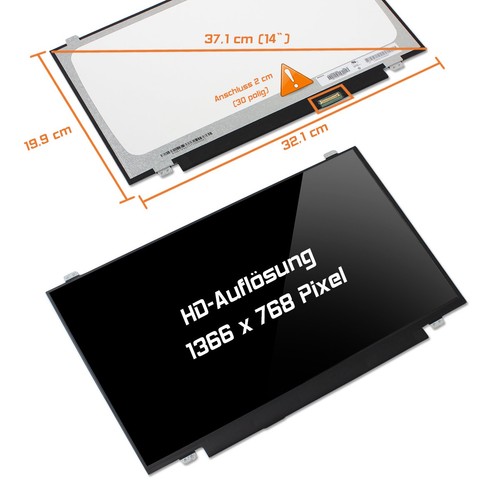 Led display glossy - 14,0",
