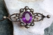 Schöne antike Brosche aus dem viktorianischen Zeitalter 1880er Jahre