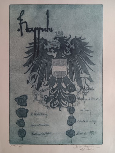 Große radierung wappen von - große,