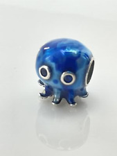 Charms Anhänger Beads Tier Tintenfisch blau 925 Sterling Silber