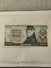 1000 Schilling Banknote 1966 Bertha von Suttner, B318539N