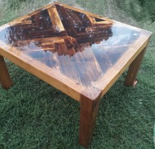 Altholz Kaffeetisch Epoxidharz
