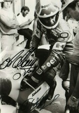 Autogramm - Anton "Toni" Mang & Sepp Schlögl (Motorrad)