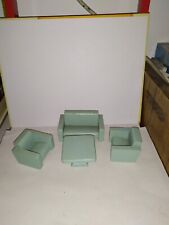 Alte Sitzgruppe-um 1940-50-Wohnzimmer-Puppenhaus-Puppenstube-doll-poupee