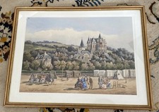 Aquarell Zeichnung Antik Frankreich