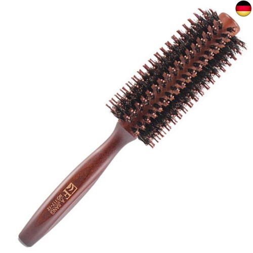 Runde haarbürste aus holz mit - aus,