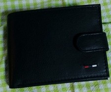 Geldbeutel Geldbörse Münzfach Leder Herren Schwarz Tommy Hilfiger Design *NEU*