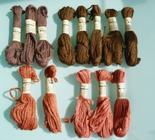 WOLLSTICKGARN/Hanstrickgarn VEB ALWO DDR 13 Stück á10M HANDARBEITS GARN WOLPRYLA