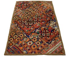 87x53 cm vintage orient Patchwork Teppich Wandbehang bettdecke Bedcover  22/40