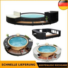 Whirlpool Umrandung Poolumrandung Poly Rattan Poolverkleidung Spa Schwimmbecken