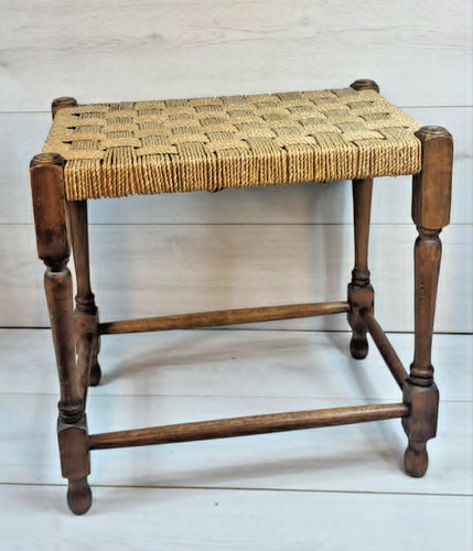 Vintage eiche binse sitz - vintage,