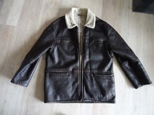 PEARLWOOD Lammfell Jacke Herren, Leder+Lammfellfutter, Gr.50, dkl.braun, schön