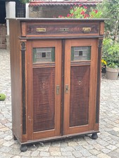 1/7/824 Schrank Vertiko Kommode Bleiglas Landhaus Jugendstil um 1900