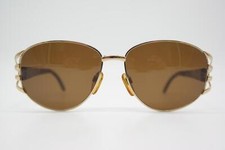 Vintage Sonnenbrille VALENTINO V431 Gold Blau Mehrfarbig Oval sunglasses Brille