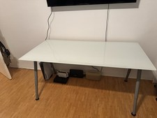 IKEA Galant Tischplatte, Weiß, Glas 160x80cm