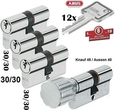 4x Zylinder Abus kleine Schließanlage Gleichschließend incl. 1x Knaufzylinder