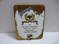 XIV. INT. ADAC-WINTER-RALLYE 1957 GARMISCH-PATENKIRCHEN Email Auto Plakette rar