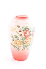 alte Vase Blumen Motiv Rosen