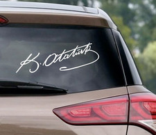 Atatürk Aufkleber Mustafa Kemal Türkei Türkiye Imza Sticker Auto 15 cm x 5 cm