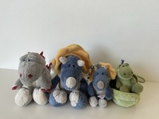 Nici Dino Sammlung Schlüsselhänger Ei  Stofftier Kuscheltier blau, grün, grau