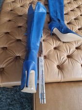 BIONDINI Blau Leder Stiefel