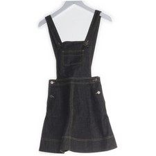 H&M, Latzkleid, Größe: 34, Schwarz, Baumwolle/Elasthan, Einfarbig, Damen -eyi