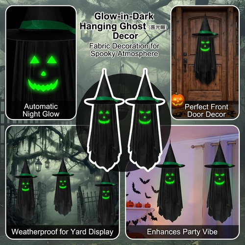 Halloween led hexenhut geist - hexenhut,