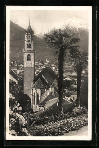 Meran panorama mit kirche - panorama,