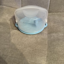 Tupperware Mini Wiener Walzer Tortenbehälter blau transparent - NEU
