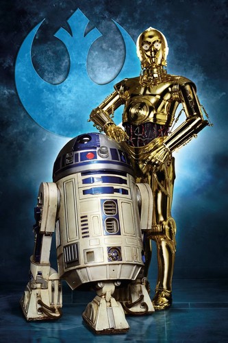3po star wars resin - r2-d2, c-3po