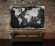 LEINWAND BILD WELTKARTE