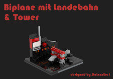 Doppeldecker Flugzeug mit