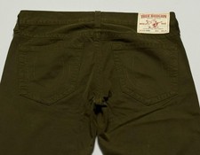 True Religion Bobby Gr W36 / L34 Jeans Hose Oliv Grün 8544