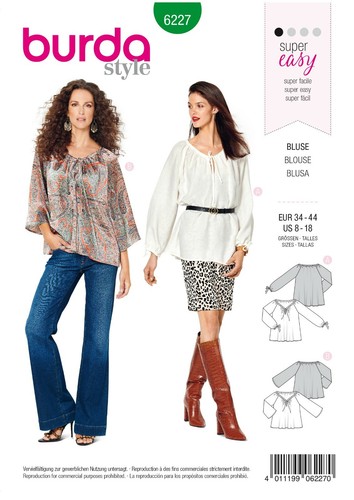 Burda schnittmuster bluse - schnittmuster,